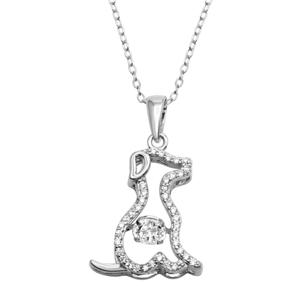 True Fans Detroit Lions 1/10 CT. T.W. Diamond Logo Necklace in Sterling  Silver